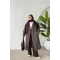 جاكيت جوخ مبطن ساتان - بني غامق